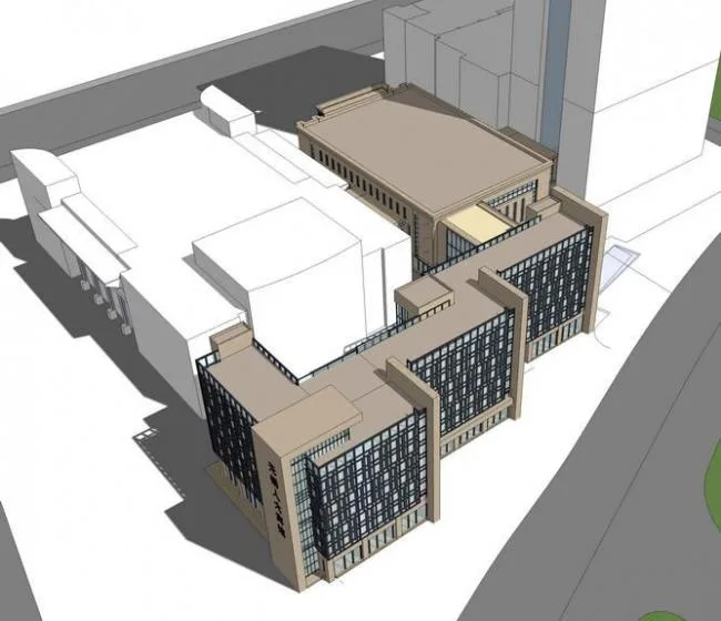 Sketchup酒店模型|多层商务酒店宾馆，现代风格