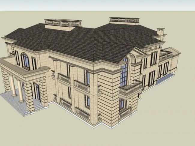 Sketchup商业模型|会所，古典风格