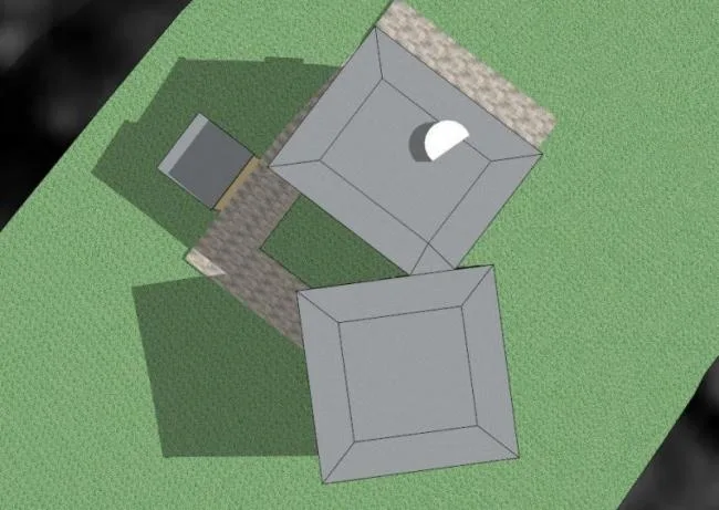 Sketchup住宅模型|低层住宅，现代风格，路易斯·康