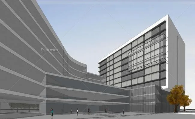 Sketchup酒店模型|多层酒店，现代风格，商业建筑
