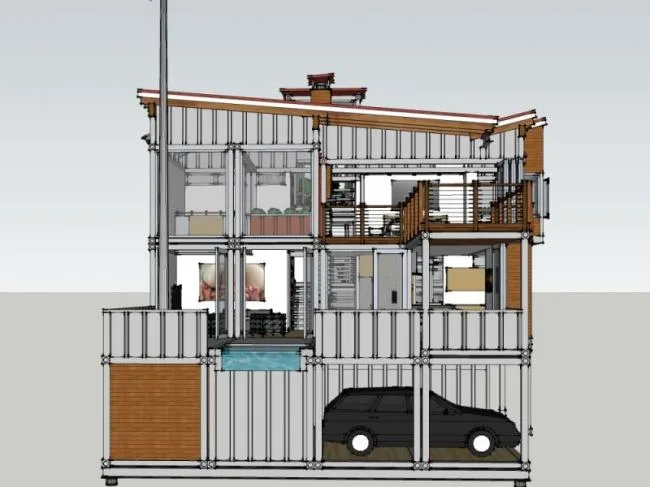 Sketchup住宅模型|独栋住宅，现代风格