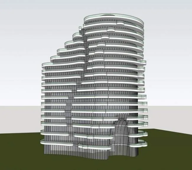 Sketchup酒店模型|高层酒店，现代风格