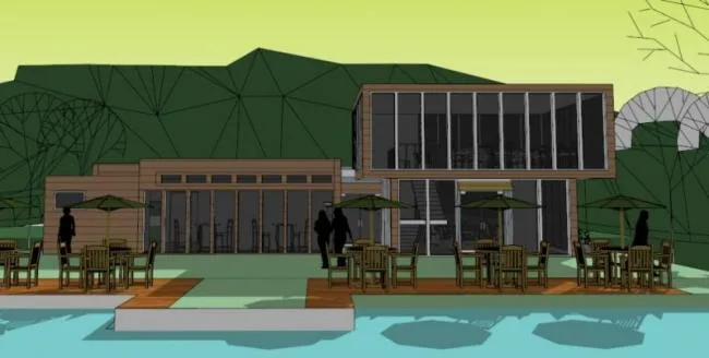 Sketchup商业模型|餐厅，现代风格