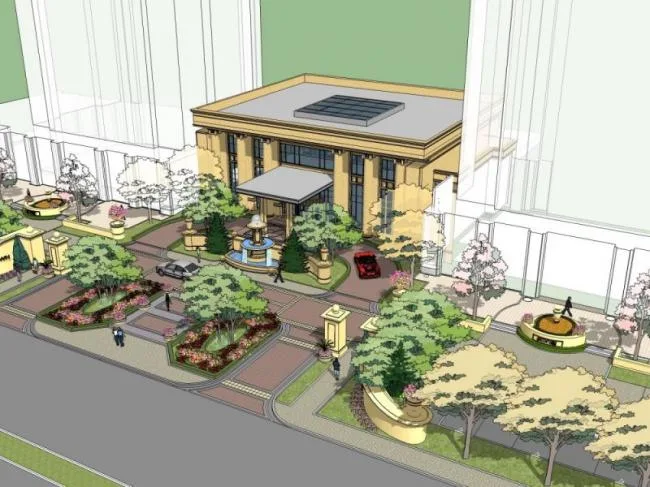 Sketchup住宅模型|小区入口，欧式风格