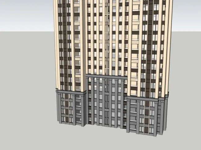 Sketchup住宅模型|高层住宅，古典风格