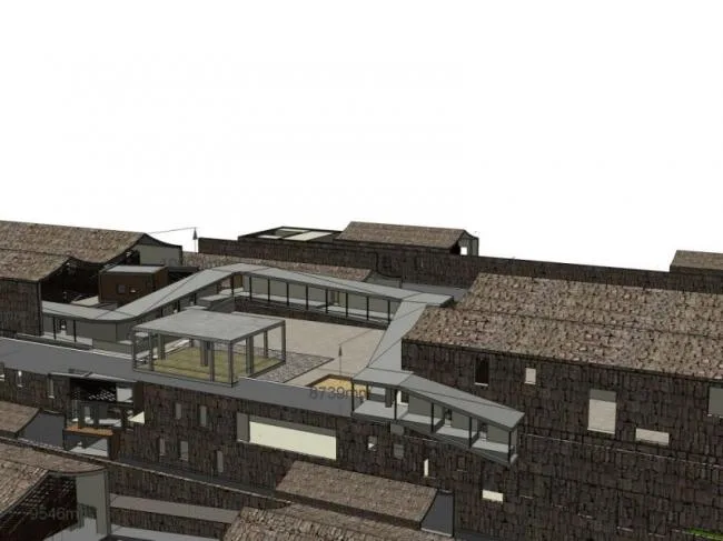 Sketchup酒店模型|多层旅馆，现代风格