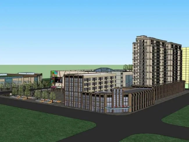 Sketchup住宅模型|高层商住小区，居住建筑，古典风格