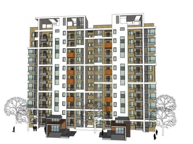 Sketchup住宅模型|高层住宅，现代风格