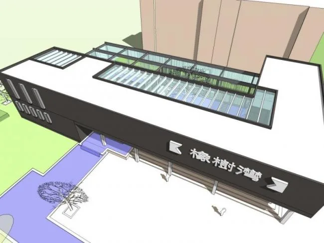 Sketchup商业模型|低层售楼处，现代风格