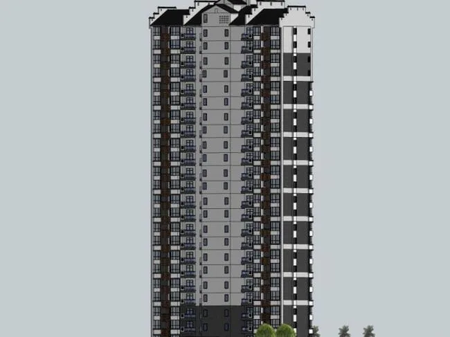 Sketchup住宅模型|高层住宅，现代中式风格