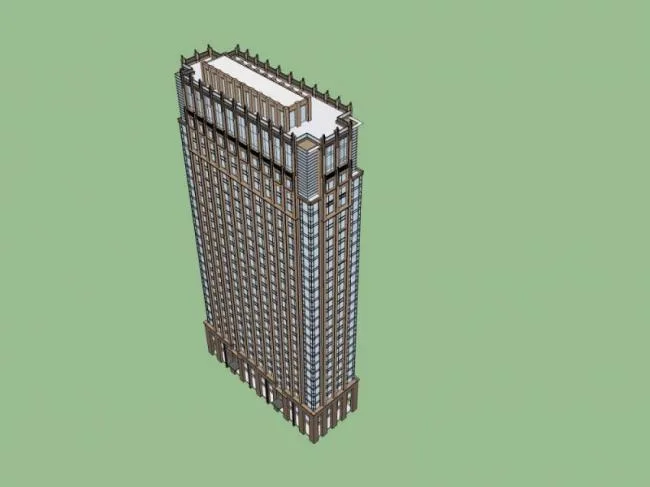 Sketchup酒店模型|高层酒店，现代风格