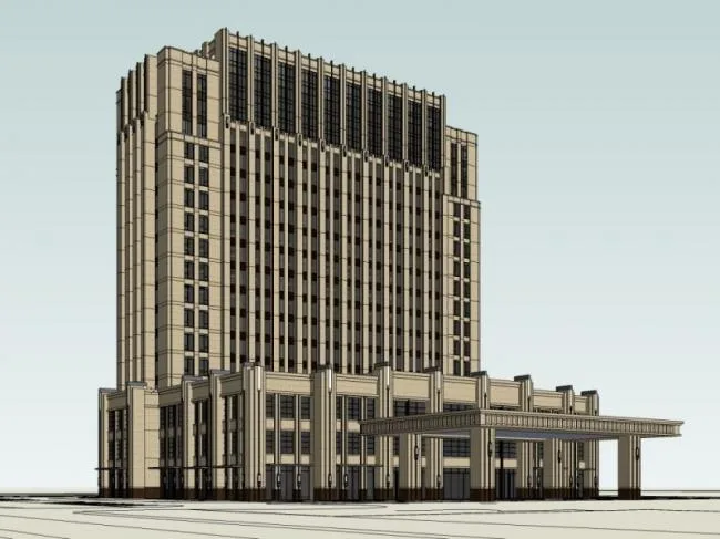 Sketchup商业模型|商业建筑，现代风格