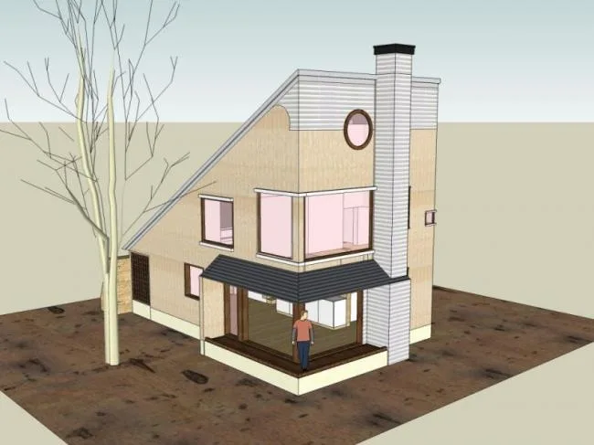 Sketchup住宅模型|低层住宅，现代风格