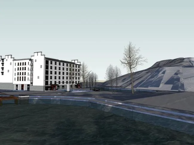 Sketchup酒店模型|多层旅馆建筑，现代中式风格