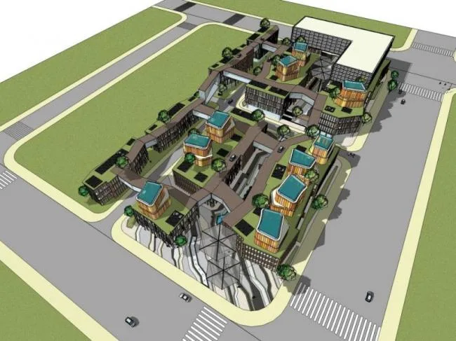 Sketchup商业模型|多层商业建筑，现代风格
