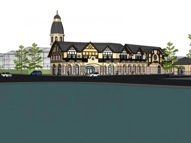 Sketchup商业模型|多层会所，英式风格，古典风格，商业建筑