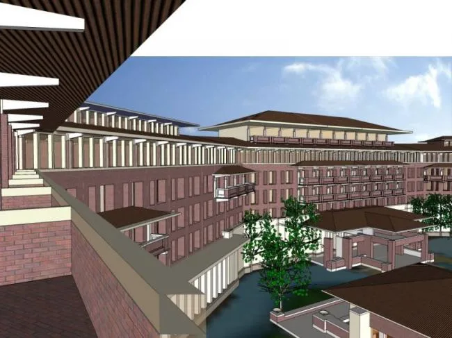 Sketchup酒店模型|多层酒店，现代风格