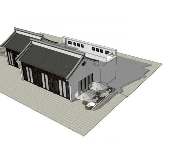 Sketchup商业模型|餐厅，中式风格
