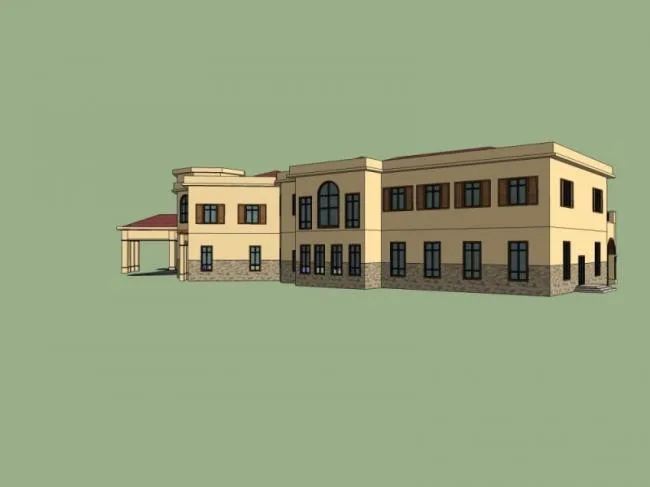 Sketchup商业模型|低层会所，古典风格