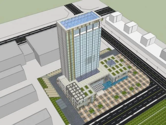 Sketchup酒店模型|高层酒店，现代风格