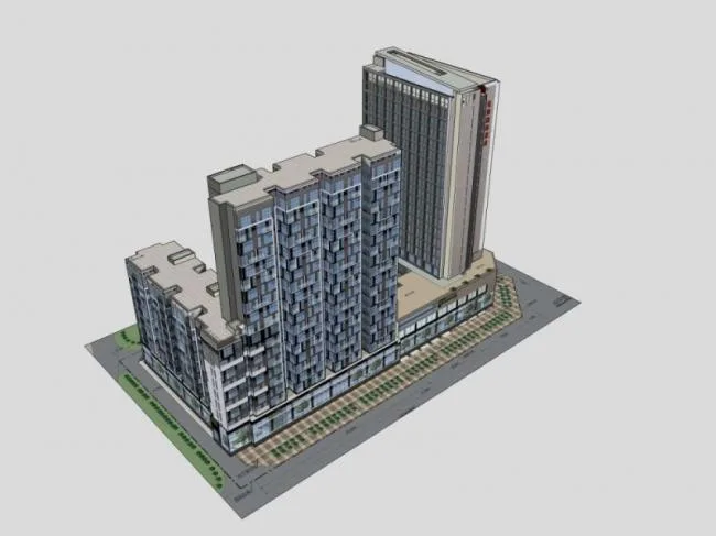 Sketchup酒店模型|高层酒店，现代风格