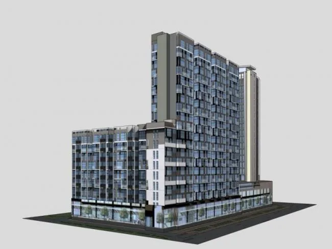 Sketchup酒店模型|高层酒店，现代风格