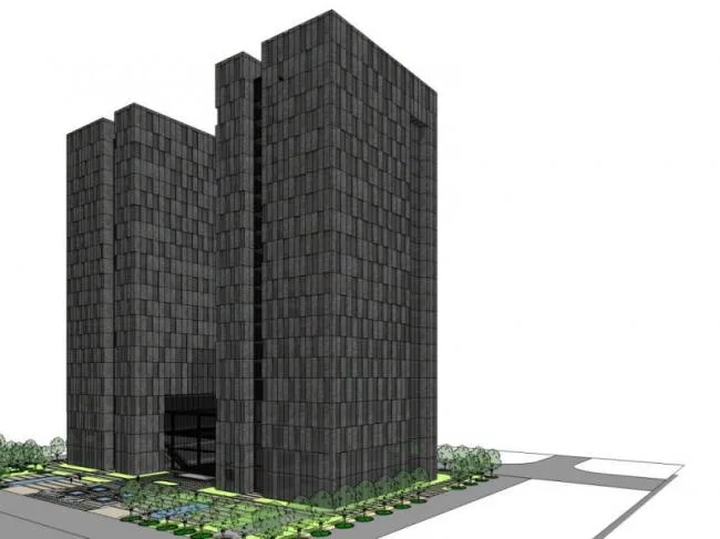 Sketchup住宅模型|高层住宅楼，现代风格