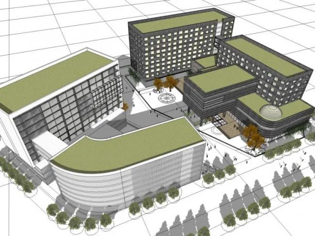 Sketchup酒店模型|多层酒店，现代风格