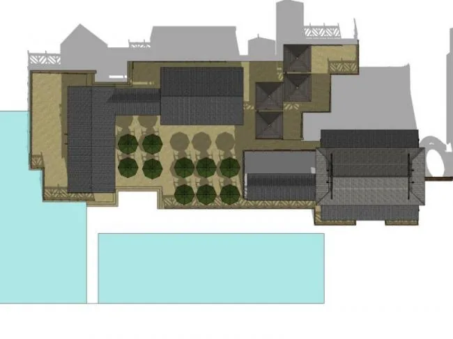 Sketchup酒店模型|多层酒店，中式风格