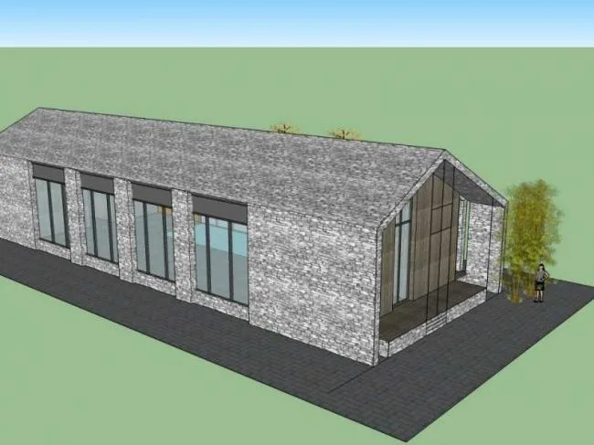 Sketchup住宅模型|住宅，坡屋顶，现代风格