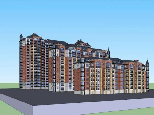 Sketchup住宅模型|高层住宅，古典风格