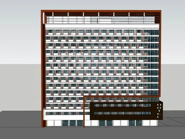 Sketchup酒店模型|高层酒店，现代风格