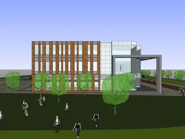 Sketchup商业模型|多层商业街区，现代风格
