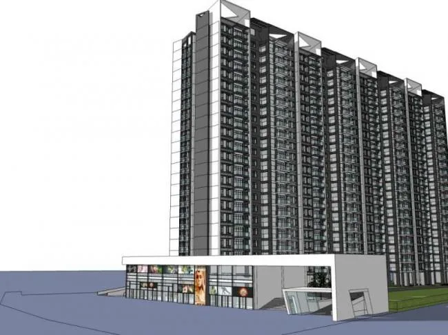 Sketchup住宅模型|高层住宅，现代风格
