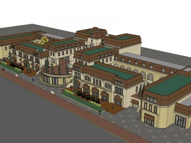 Sketchup商业模型|多层商业，古典风格