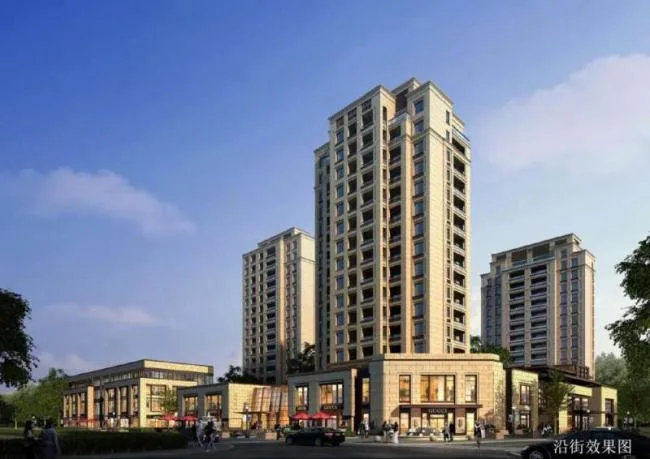 Sketchup住宅模型|高层住宅楼，底层商业，古典风格