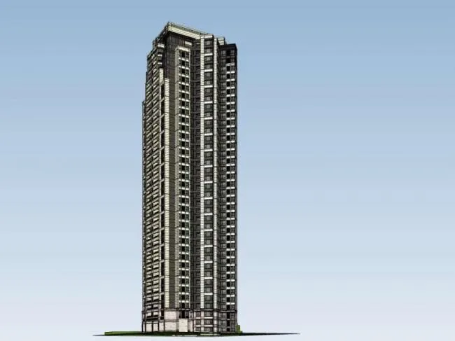 Sketchup住宅模型|超高层住宅，居住建筑，古典风格