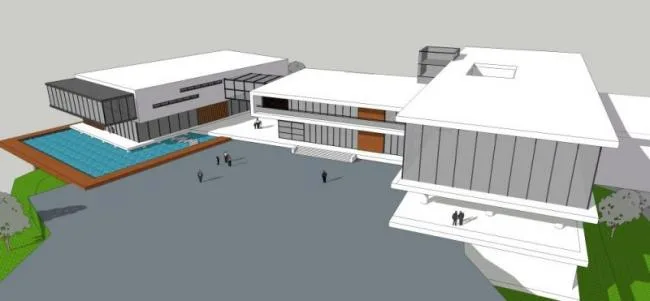 Sketchup商业模型|多层会所，现代风格