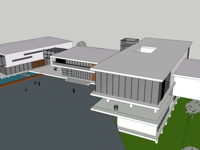 Sketchup商业模型|多层会所，现代风格