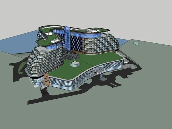 Sketchup酒店模型|高层酒店，现代风格