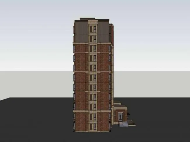 Sketchup住宅模型|高层住宅，西式古典风格