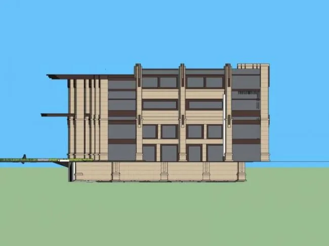 Sketchup商业模型|多层商业会所，现代风格