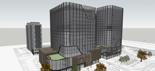 Sketchup商业模型|高层商业社区，现代风格