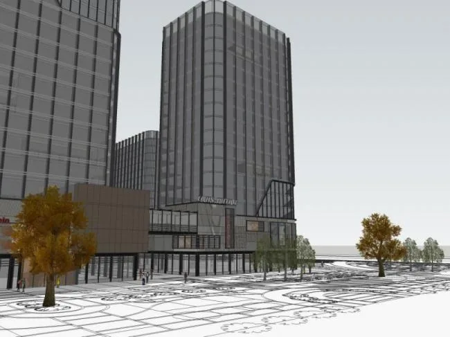 Sketchup商业模型|高层商业社区，现代风格