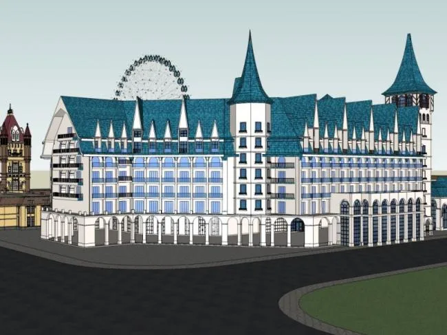 Sketchup商业模型|多层商业街区，法式古典风格
