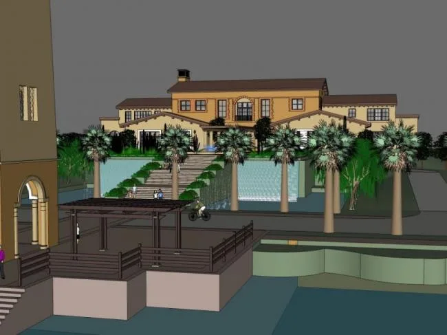 Sketchup商业模型|低层会所，古典风格
