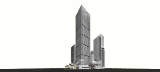 Sketchup综合体模型|超高层商业综合体，酒店办公，现代风格