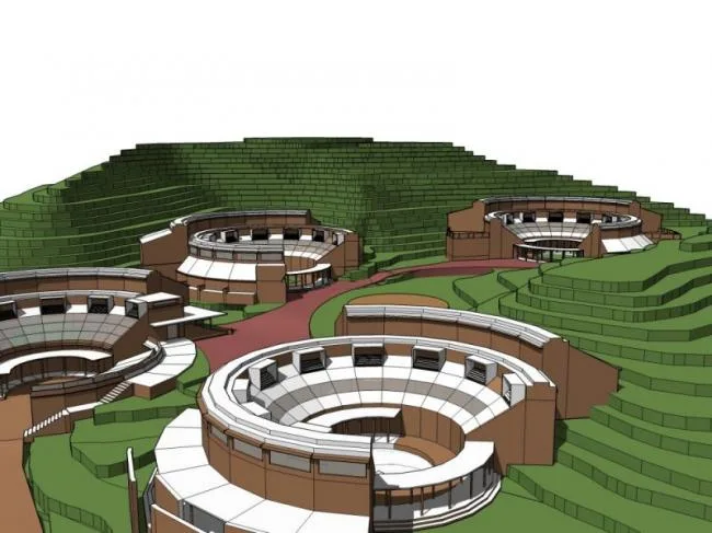 Sketchup商业模型|山地会所，现代风格