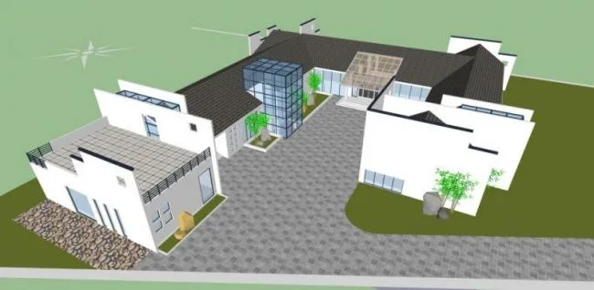 Sketchup商业模型|低层，商业会所，现代风格