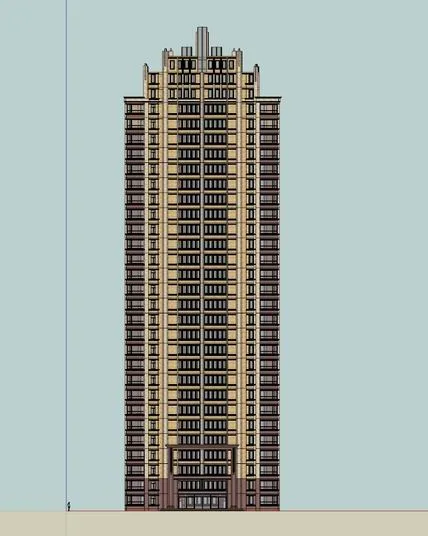 Sketchup住宅模型|超高层住宅，古典风格